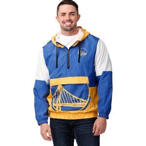 FOCO NBA Men’s Team Logo Warm-up Windbreaker Jacket Golden State Warriors L